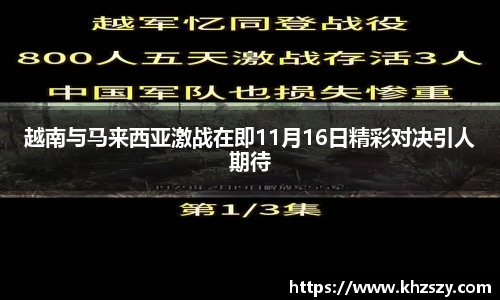 越南与马来西亚激战在即11月16日精彩对决引人期待