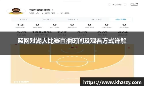 篮网对湖人比赛直播时间及观看方式详解